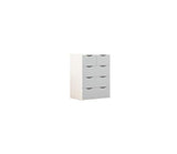 AFN Home Delvito 4 Piece Bedroom Furniture Set - Includes Wardrobe, 5 Drawer Chest, Bedside Cabinet (Grey on White) AFN Home