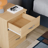 Vida Designs Large Pine Bedside Drawer, Bedside Cabinet, 3 Drawer, Bedside Table, Metal Handles and Runners Vida Designs