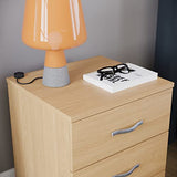 Vida Designs Large Pine Bedside Drawer, Bedside Cabinet, 3 Drawer, Bedside Table, Metal Handles and Runners Vida Designs