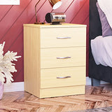 Vida Designs Large Pine Bedside Drawer, Bedside Cabinet, 3 Drawer, Bedside Table, Metal Handles and Runners Vida Designs