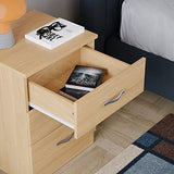 Vida Designs Large Pine Bedside Drawer, Bedside Cabinet, 3 Drawer, Bedside Table, Metal Handles and Runners Vida Designs