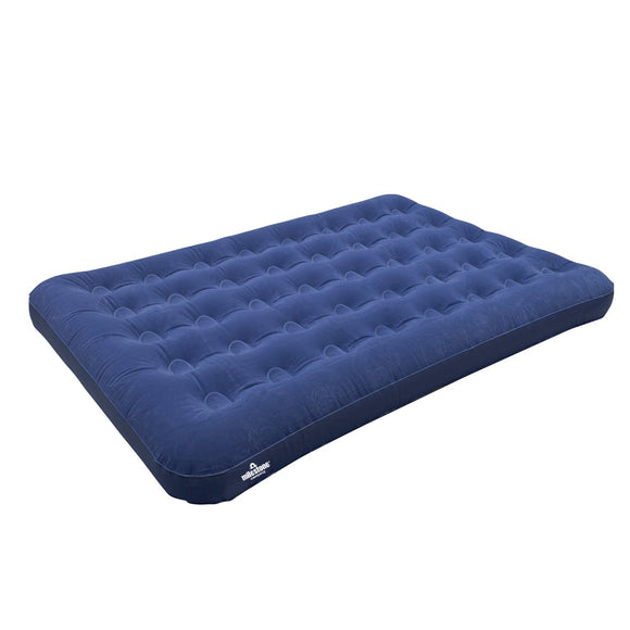 Milestone Camping 88010 Flocked Double Airbed/Easy Inflate & Deflate/Weatherproof/Great For Camping, Festivals, Sleepovers & Family Gatherings Milestone Camping