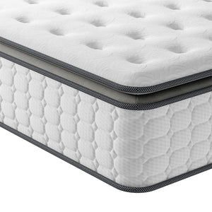 Vesgantti 4FT6 Double Mattress, 10.6 Inch Pocket Sprung Mattress Double with Breathable Foam and Individually Pocket Spring - Medium, Upgraded Pillow Top Collection Vesgantti