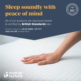 Mother Nature Classic Eco Fibre Travel Cot Mattress (95 x 65cm x 7.5cm) Hypoallergenic, Breathable Mattress For Comfy Night’s Sleep, Reversible, Removable Cover, BSI Tested, Baby Travel Cot Mattress Mother Nurture