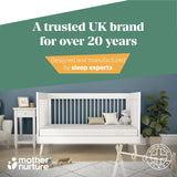 Mother Nurture Classic Eco Fibre Cot Bed Mattress - Hypoallergenic Easy Clean Quilted Cover, Reversible, Water Resistant, Baby Cot Mattress, Firm & Supportive, White, BSI Tested - Size 140x70 x10cm Mother Nurture