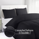 Utopia Bedding Duvet Cover Double with Pillow cases - Soft Microfibre Polyester - Bedding Quilt Cover Set (Black) Utopia Bedding