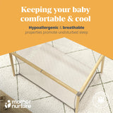 Mother Nature Classic Eco Fibre Travel Cot Mattress (95 x 65cm x 7.5cm) Hypoallergenic, Breathable Mattress For Comfy Night’s Sleep, Reversible, Removable Cover, BSI Tested, Baby Travel Cot Mattress Mother Nurture