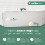 Mother Nurture Classic Eco Fibre Cot Bed Mattress - Hypoallergenic Easy Clean Quilted Cover, Reversible, Water Resistant, Baby Cot Mattress, Firm & Supportive, White, BSI Tested - Size 140x70 x10cm Mother Nurture