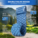 HiiPeak Camping Sleeping Pad - Ultralight Inflatable Sleeping Mat with Built-in Foot Pump & Pillow, Compact Waterproof Camping Air Mattress for Camping, Backpacking, Hiking, Tent Trap Traveling HiiPeak