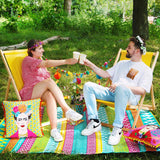 Talking Tables Waterproof Colourful Outdoor Rug Plastic, Lightweight Mat for Garden, Patio, Decking, Bathroom, Utility, Picnic | Folds Away for Easy Storage, 180 x 120cm Talking Tables