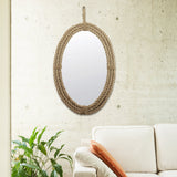 Stonebriar Decorative Oval Rope Wall Mirror with Hanging Loop Stonebriar