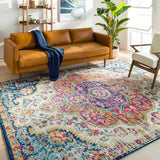 Surya Rabat Vintage Rug - Area Rugs Living Room, Hallway Floor, Kitchen, Traditional Multicoloured Boho Rug, Easy Care Pile, Bohemian Large Rug 160x230 cm Fuchsia, Burnt Orange, Mustard, Blue Teal Rug Surya