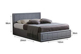 Home Treats Grey Upholstered Ottoman Bed Frame and Mattress Set - We Love Our Beds