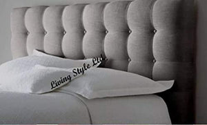 Luxisleep ltd Stylish Cube size Grey Headboard Finished In A Luxury Turin Fabric - We Love Our Beds
