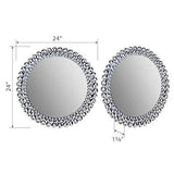 Patton Wall Decor Round Jewelled Accent Mirror, 24" x 24" - We Love Our Beds