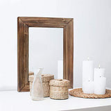Barnyard Designs Decorative Torched Wood Frame Wall Mirror - We Love Our Beds