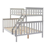 Panana Triple Sleeper Bunk Beds, Grey Solid Wooden Bed Frame - We Love Our Beds