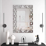 Kohros Modern Art Decorative Greek Key Venetian Framed Wall Mirror - We Love Our Beds