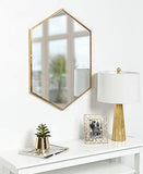 Kate and Laurel McNeer Hexagon Metal Framed Wall Mirror in Gold - We Love Our Beds