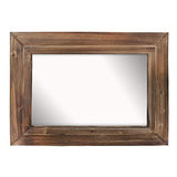 Barnyard Designs Decorative Torched Wood Frame Wall Mirror - We Love Our Beds