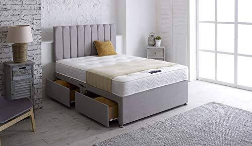 Daniel Beds Bianca Divan Base With Headboard and Mattress - We Love Our Beds