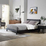 Modernique Double Black Faux Leather Bed Frame - We Love Our Beds