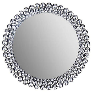 Patton Wall Decor Round Jewelled Accent Mirror, 24" x 24" - We Love Our Beds