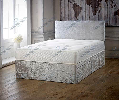 Luxurious Nights Crushed Velvet Divan Bed With Orthopaedic Mattress - We Love Our Beds