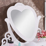 Woltu White Dressing Table with Chair and Mirror, Bedroom Furniture for Girls - We Love Our Beds