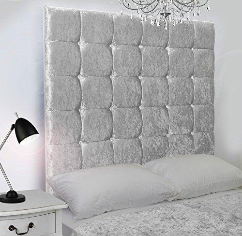 Sleep Zone Luxury Cube Diamante Headboard in Crushed Velvet - We Love Our Beds