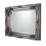 Barcelona Trading Carved Louis Mirror Silver Frame for Hallway or Lounge - We Love Our Beds