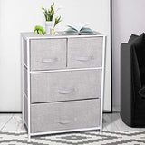 Jooli H Chest of Drawers, Storage Units with 4 Drawers in Fabric - We Love Our Beds