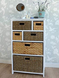 Tetbury Large White Storage Unit with 6 Drawers. basket storage - We Love Our Beds