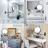 Lansi Round Makeup Mirror 10X Magnifying Wall Mount Double-Sided - We Love Our Beds