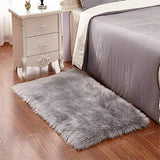 Aufell Rectangular Faux Sheepskin Rug, Fur Fleece Fluffy Rugs - We Love Our Beds