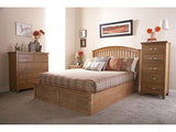 Real Madrid F.C 4ft6 Double Wooden Ottoman Storage Bed in Oak - We Love Our Beds
